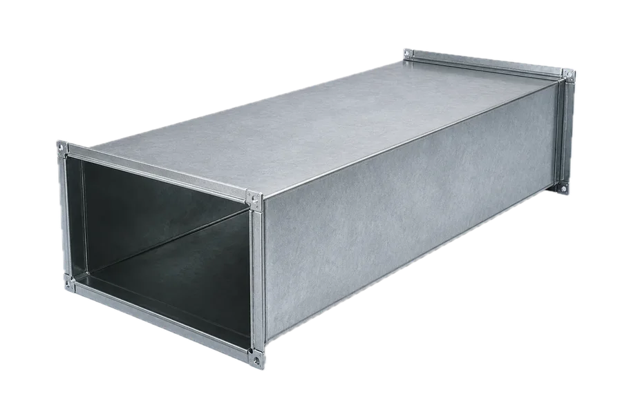 Conducto rectangular con unión METU postiza